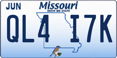 MO license plate QL4I7K