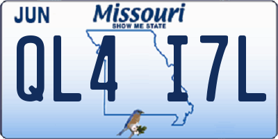 MO license plate QL4I7L
