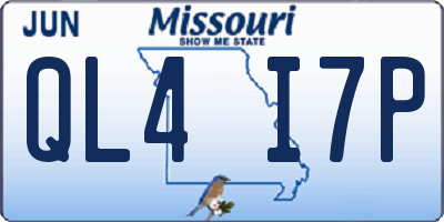 MO license plate QL4I7P