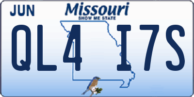 MO license plate QL4I7S
