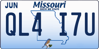 MO license plate QL4I7U