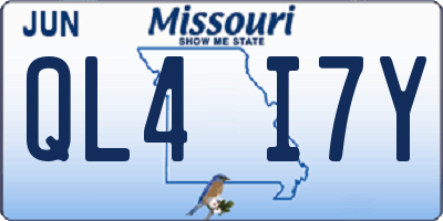 MO license plate QL4I7Y