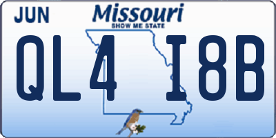 MO license plate QL4I8B