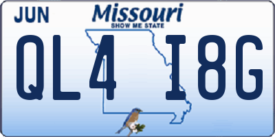 MO license plate QL4I8G