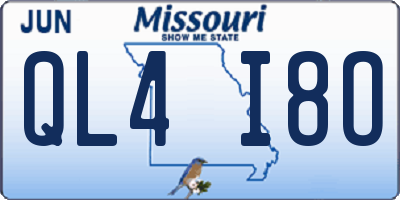 MO license plate QL4I8O