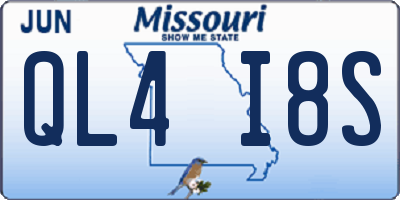 MO license plate QL4I8S