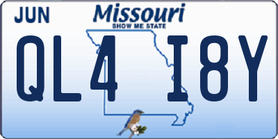 MO license plate QL4I8Y