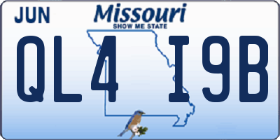 MO license plate QL4I9B