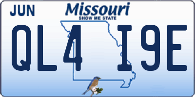 MO license plate QL4I9E