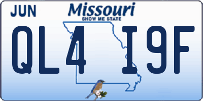 MO license plate QL4I9F