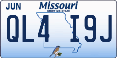 MO license plate QL4I9J