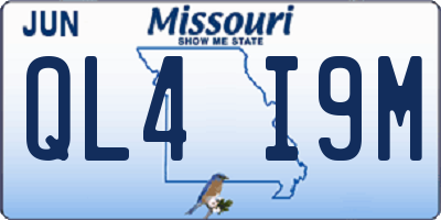 MO license plate QL4I9M