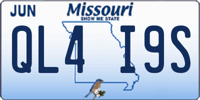 MO license plate QL4I9S