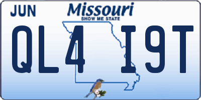 MO license plate QL4I9T
