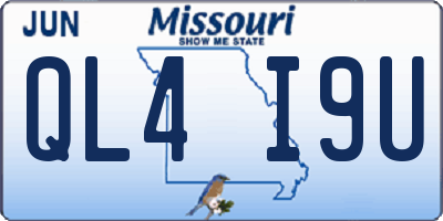 MO license plate QL4I9U