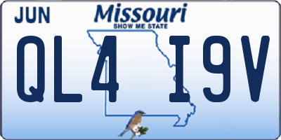 MO license plate QL4I9V