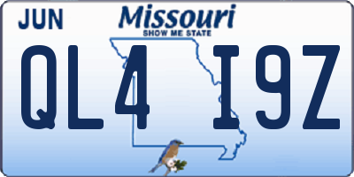 MO license plate QL4I9Z
