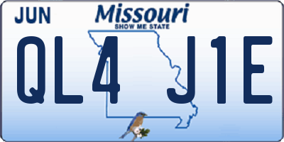 MO license plate QL4J1E