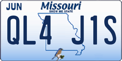 MO license plate QL4J1S