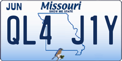 MO license plate QL4J1Y