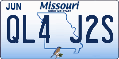 MO license plate QL4J2S