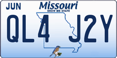 MO license plate QL4J2Y