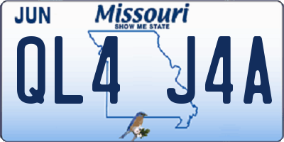 MO license plate QL4J4A