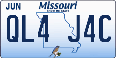 MO license plate QL4J4C