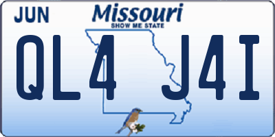 MO license plate QL4J4I