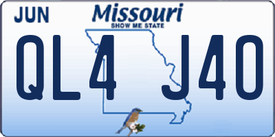 MO license plate QL4J4O