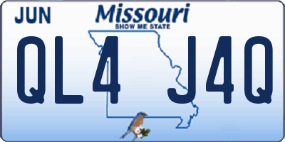 MO license plate QL4J4Q