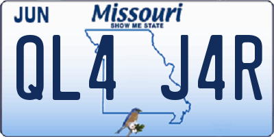 MO license plate QL4J4R