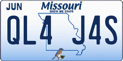 MO license plate QL4J4S