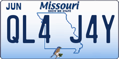 MO license plate QL4J4Y