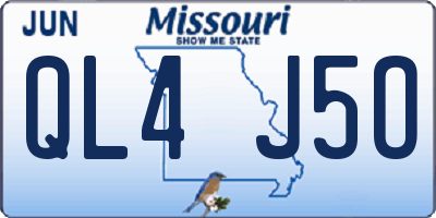 MO license plate QL4J5O