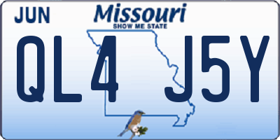 MO license plate QL4J5Y