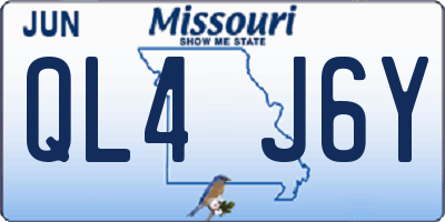 MO license plate QL4J6Y