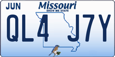 MO license plate QL4J7Y