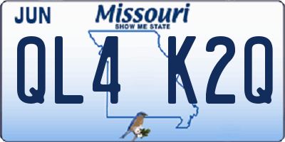 MO license plate QL4K2Q