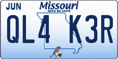 MO license plate QL4K3R