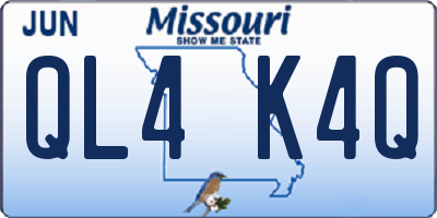 MO license plate QL4K4Q