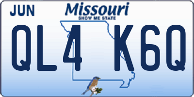 MO license plate QL4K6Q