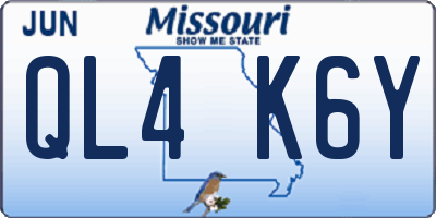 MO license plate QL4K6Y