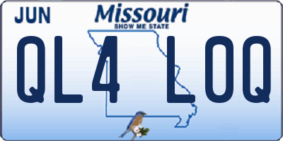 MO license plate QL4L0Q