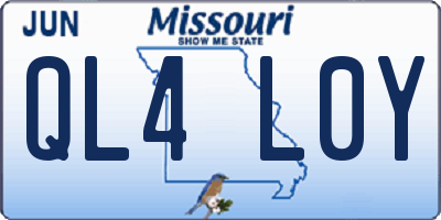 MO license plate QL4L0Y