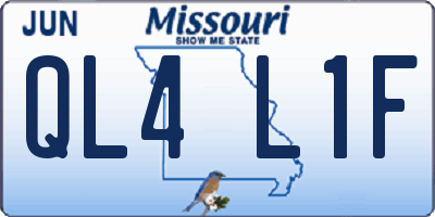 MO license plate QL4L1F