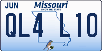MO license plate QL4L1O