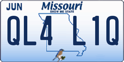 MO license plate QL4L1Q