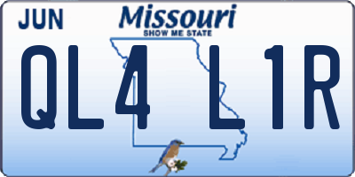 MO license plate QL4L1R