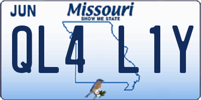 MO license plate QL4L1Y